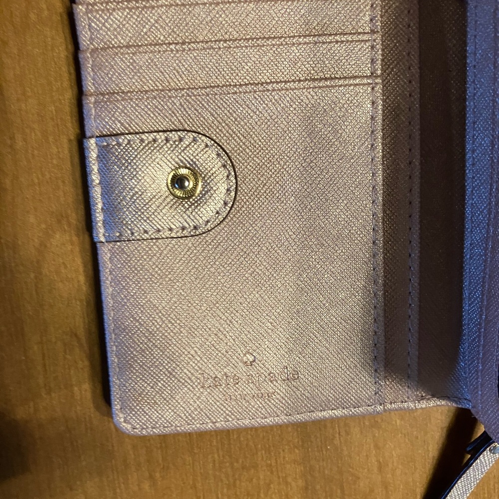 Kate Spade Metallic Rose Gold Wallet - Picture 3 of 6
